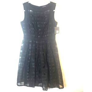NWT Ellen Tracy 4 Petite Black Dress Mini